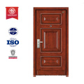 Новейшая конструкционная стальная защитная дверь / дверной металл / плоский дизайн стальная деревянная бронированная дверь